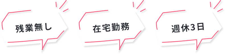 残業無し 在宅勤務 週休3日