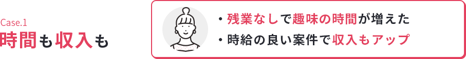 Case.1趣味を優先